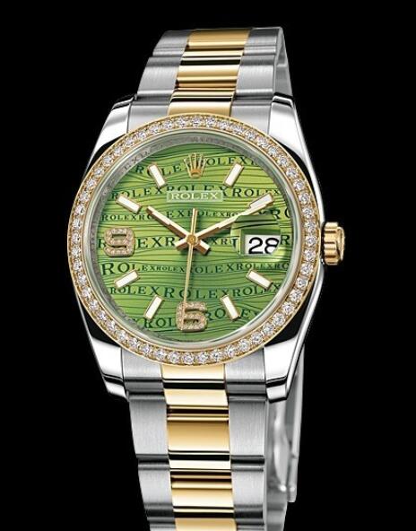 Replica Rolex Watches for Women Watch Rolex Datejust Rolesor 36 mm Oyster Perpetual 116243-72603 Yellow Rolesor - Setetd Bezel & Silvered Dial